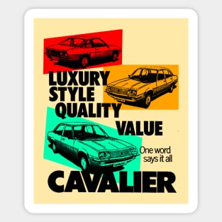 VAUXHALL CAVALIER - advert Sticker